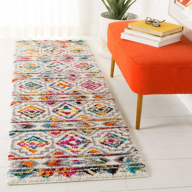 Multi SAFAVIEH Fiesta Shag Collection FSG365A Moroccan Boho Non-Shedding Living Room Bedroom Dining Room Entryway Kids Area Rug Cream 8' x 10' Multi SAFAVIEH Fiesta Shag Collection FSG365A Moroccan Boho Non-Shedding Living Room Bedroom Dining Room Entryway Kids Area Rug Cream 8' x 10'